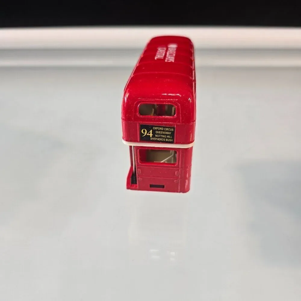 WELLY Red Double Decker Bus Diecast 94 Barclays Capital Bus Adtrucks